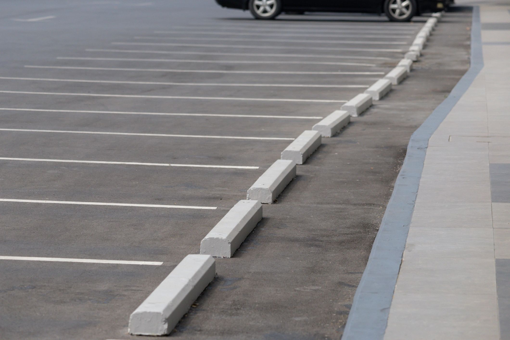 concrete parking blocks outdoor